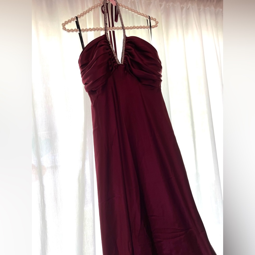 Long gown with Rhinestone embellishment
